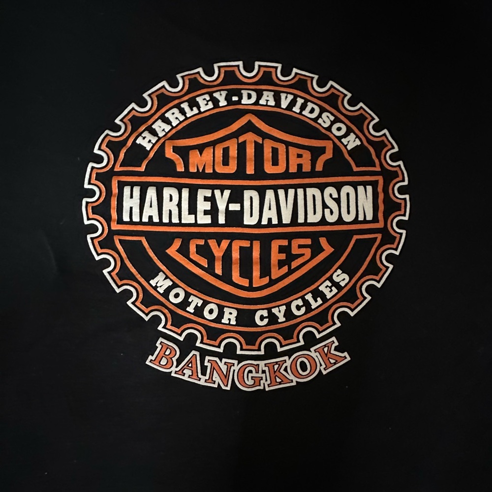 Harley-Davidson Black and Orange Logo Tee - Picture 5 of 5